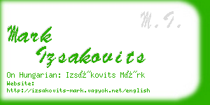 mark izsakovits business card